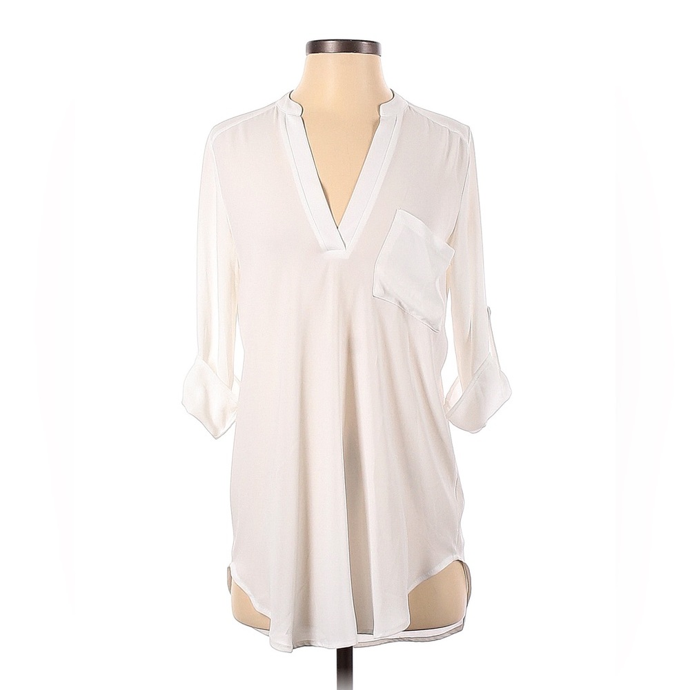 Lush XXS White Drape Shirt